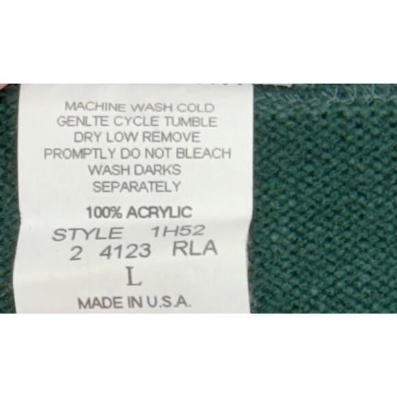 VTG Nikki Green Cardigan Sweater Large Gold Buttons Preppy Retro - Picture 3 of 5